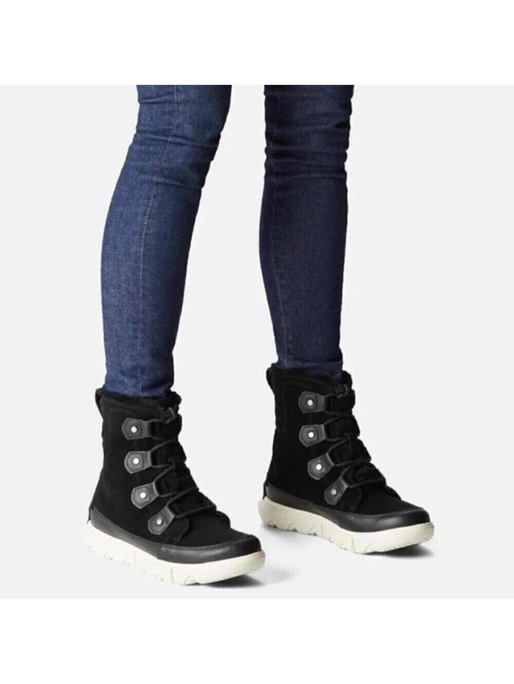Sorel Womens 8 Boots Black Suede Waterproof & Insulated NEW IN BOX